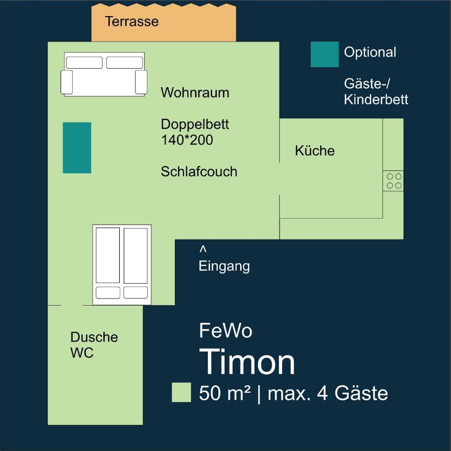 Fewo Timon Grosszuegig Modern Mit Terrasse Ca 50 Qm 哈姆 外观 照片